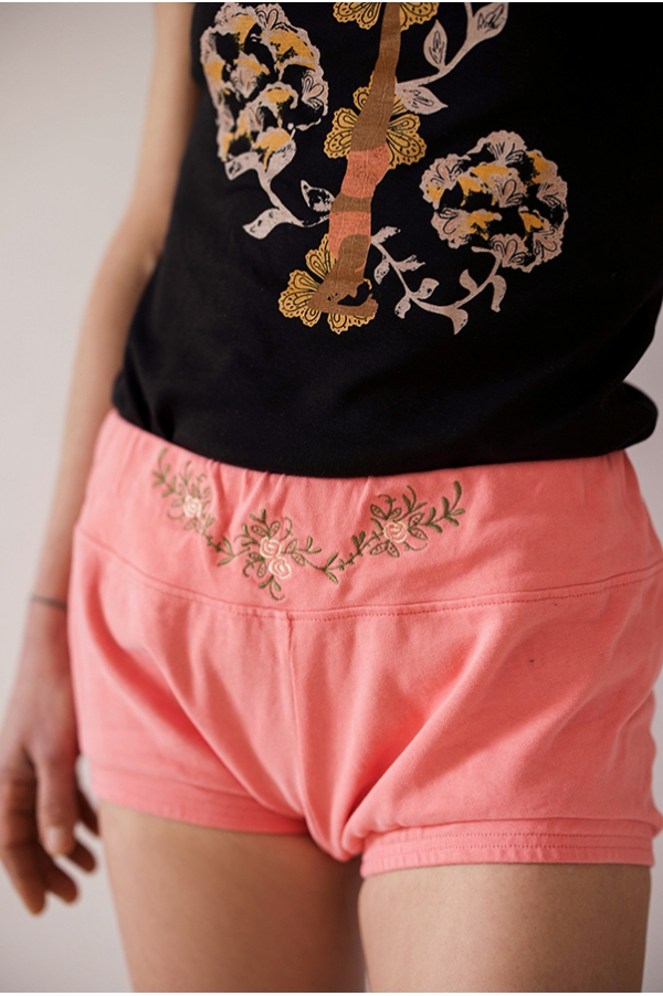 Embroidered shorts